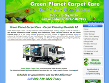 Tablet Screenshot of greenplanetcarpetcare.com